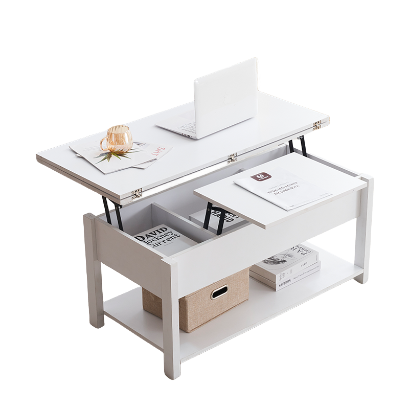 Lift-up storage center table