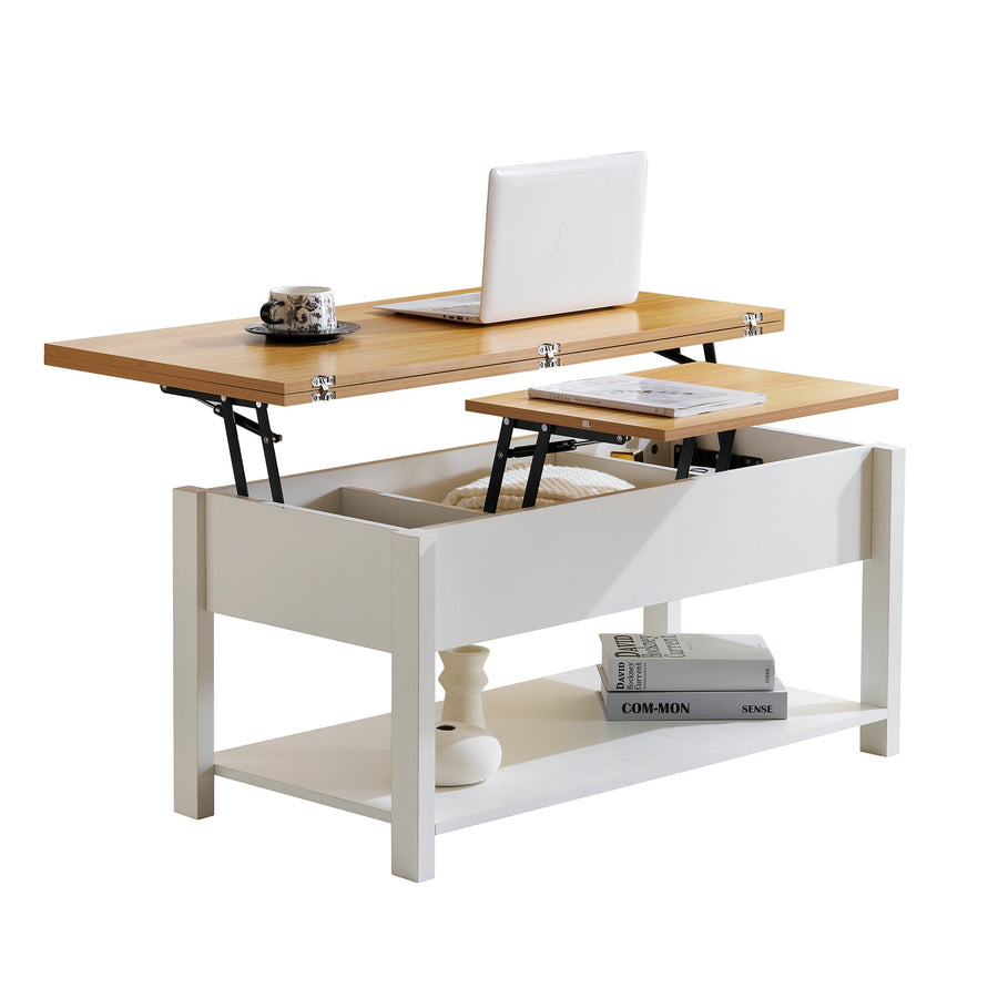 Lift-up storage center table