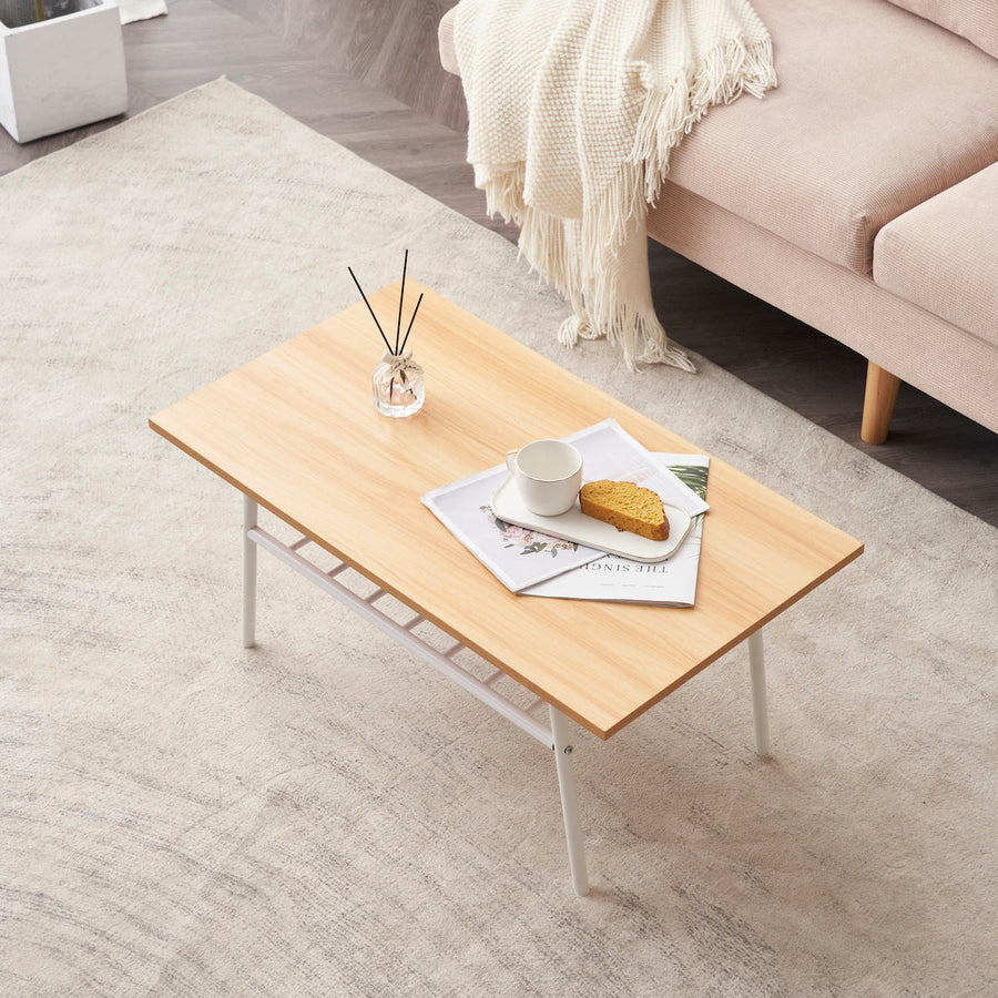 Natural style wooden low table