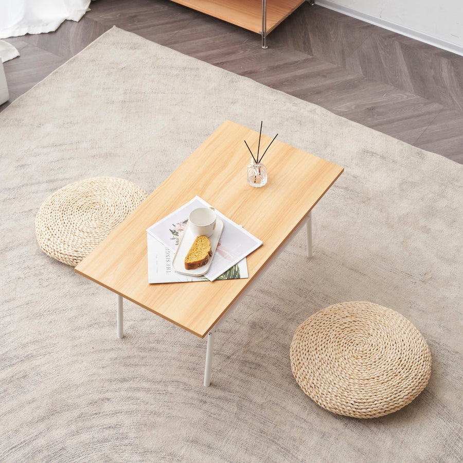 Natural style wooden low table