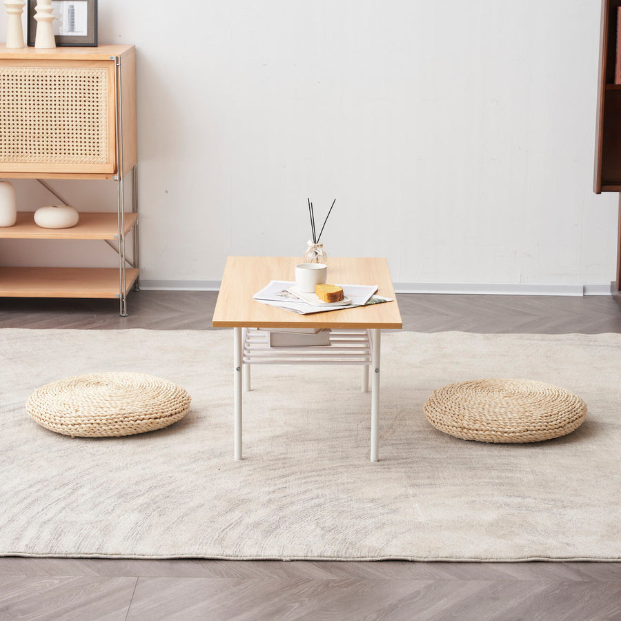 Natural style wooden low table