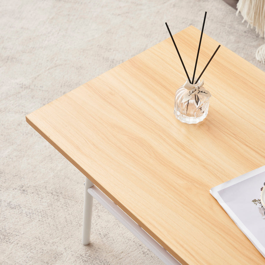 Natural style wooden low table