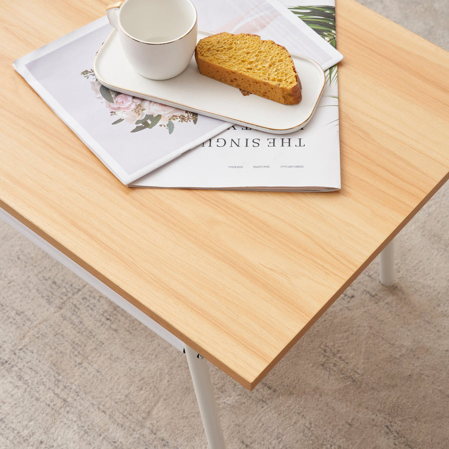 Natural style wooden low table