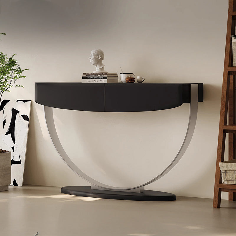 Semicircular retro side table
