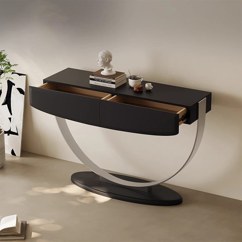 Semicircular retro side table