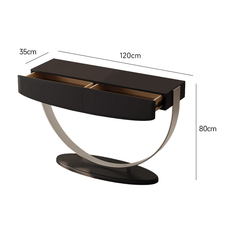 Semicircular retro side table