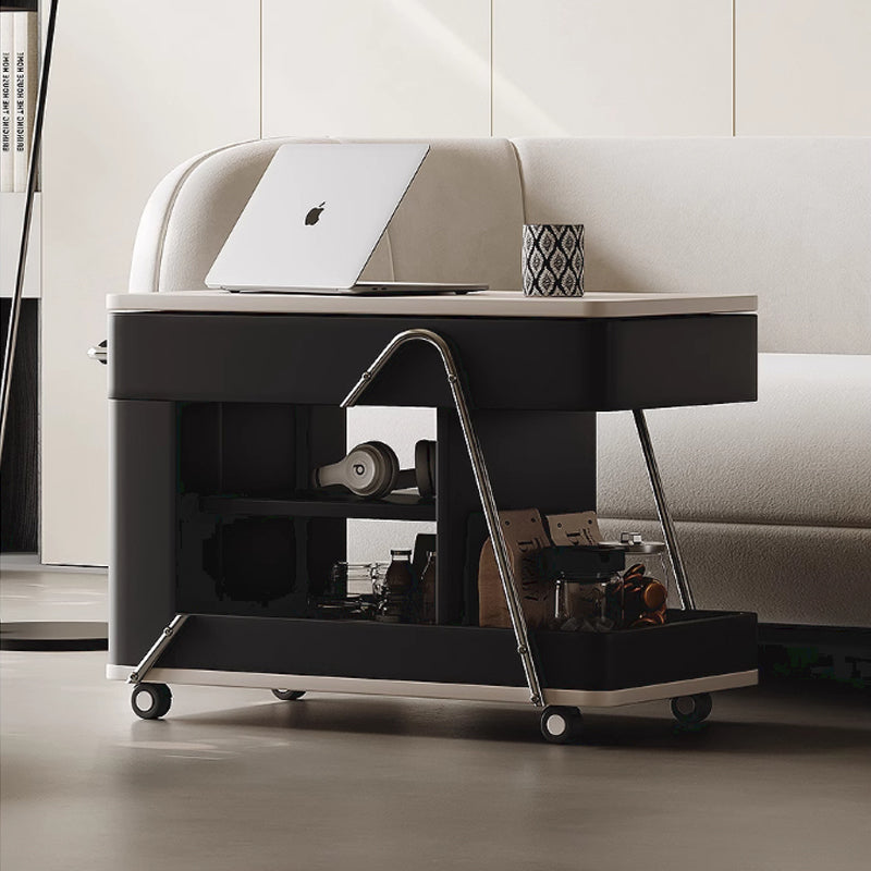 Multifunctional coffee table on casters