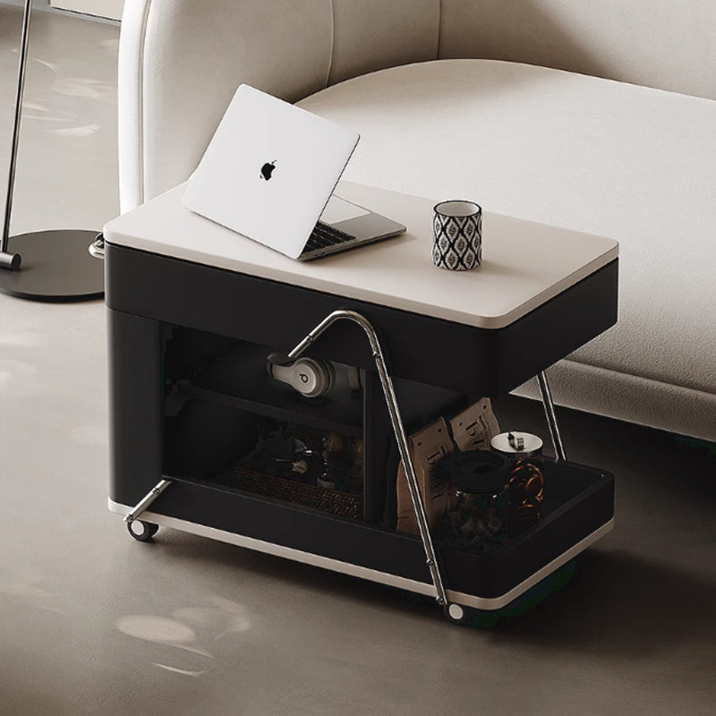 Multifunctional coffee table on casters