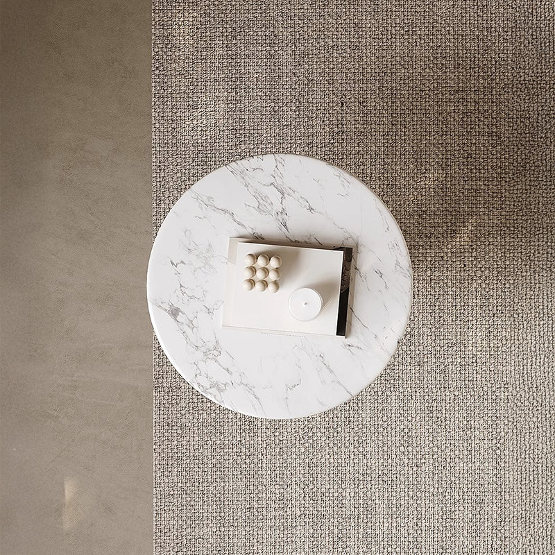 Leather-look ceramic side table