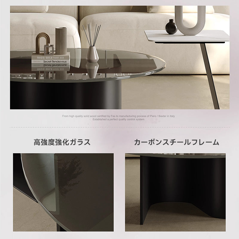Italian Modern Glass Table Set Italy