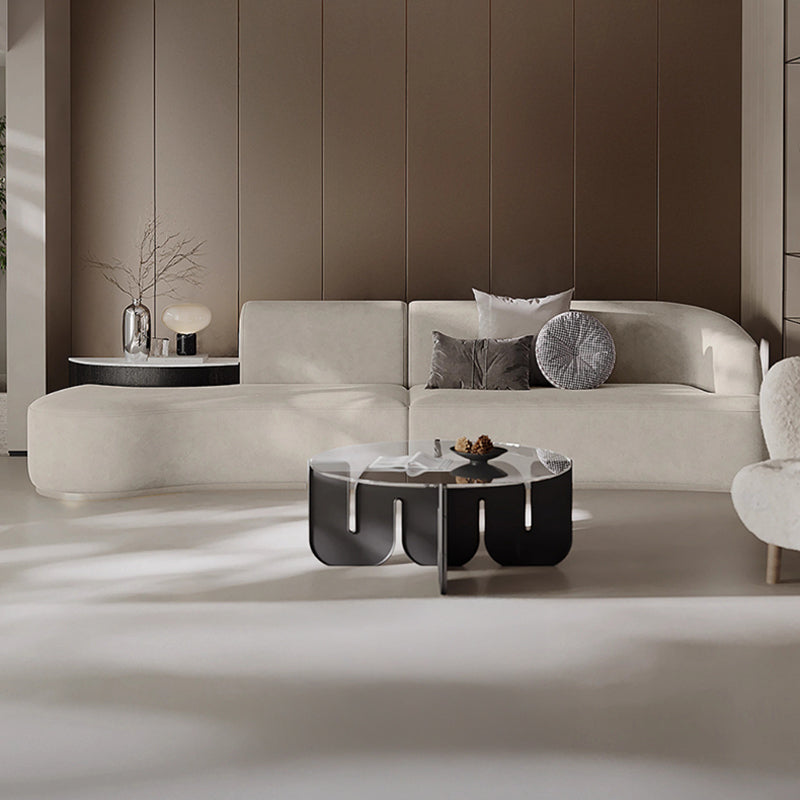 Microfiber Sofa Side Table Set