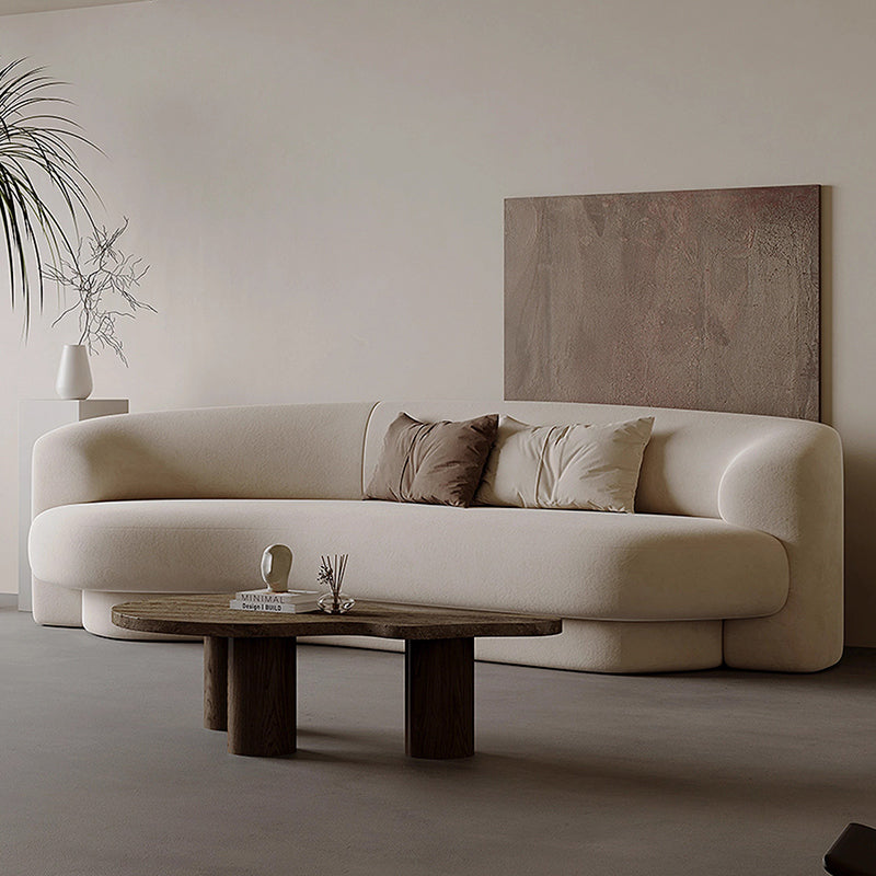 Scandinavian style velvet living room sofa