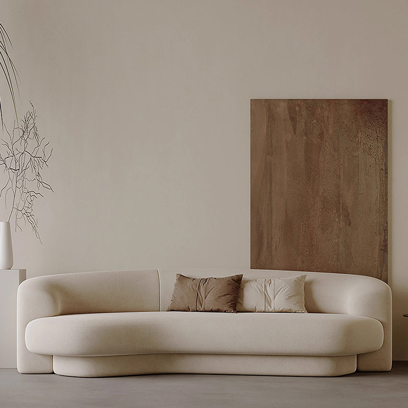 Scandinavian style velvet living room sofa