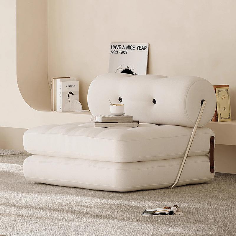 Extendable velvet sofa bed