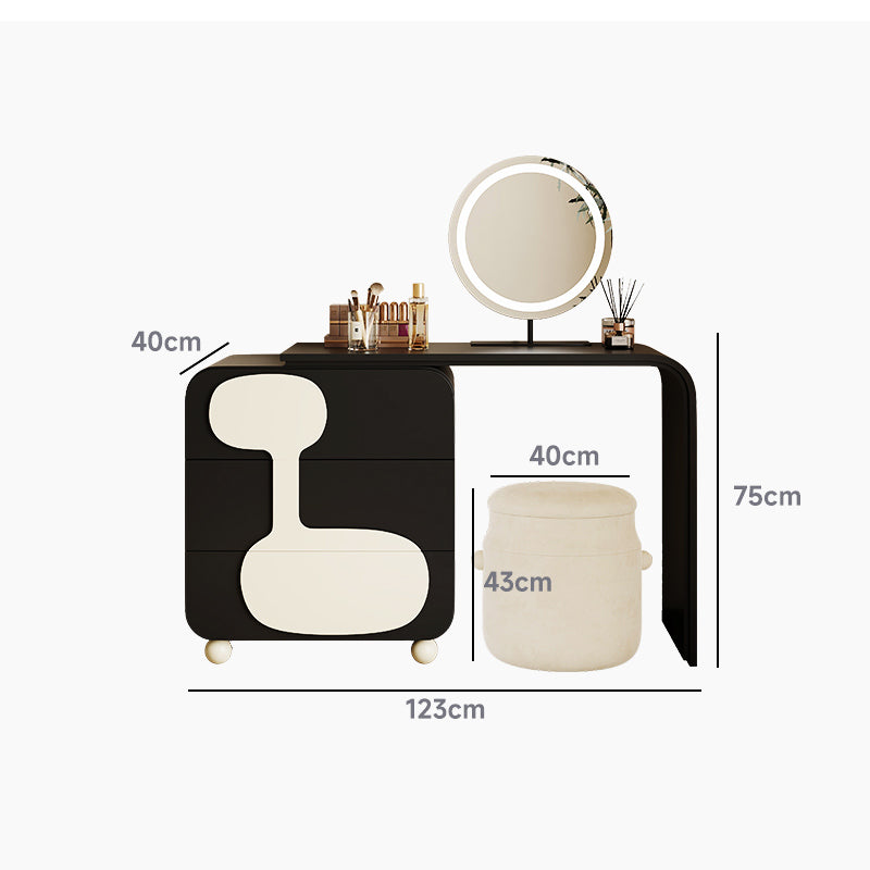 Monotone design dresser stool set