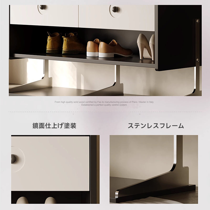 Monotone entrance storage cabinet