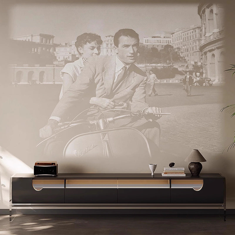 Italian modern mixed material TV stand