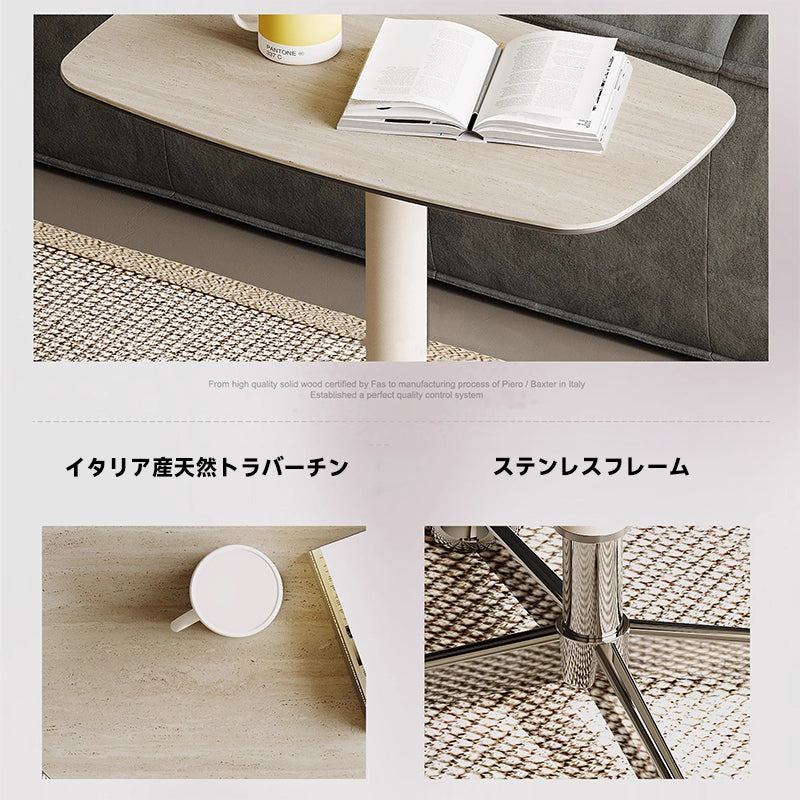 Multi-function side table on casters