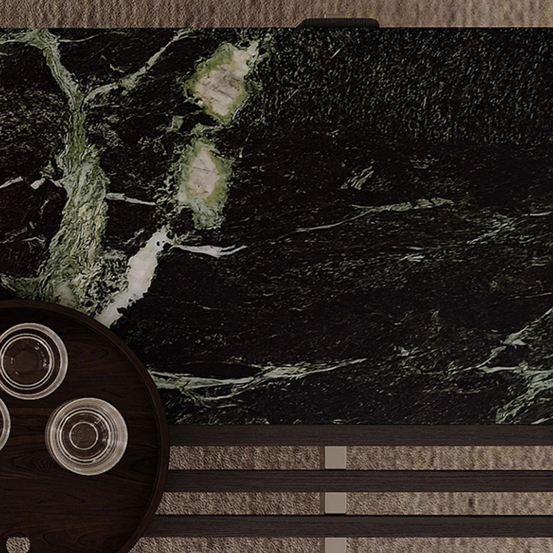 Marble black center table set