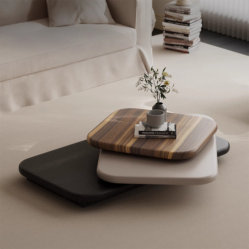 Wood grain rotating design center table