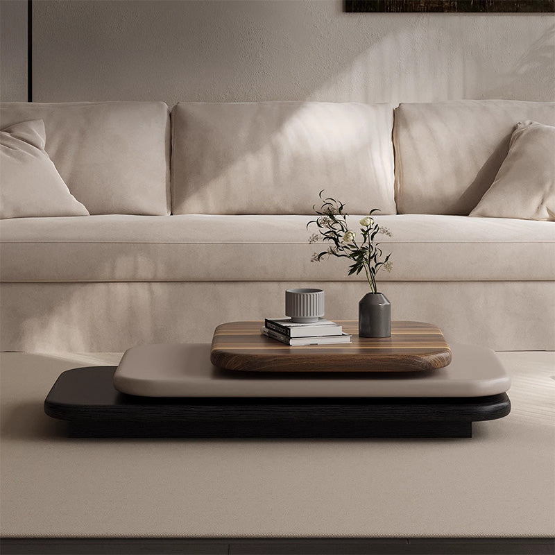 Wood grain rotating design center table