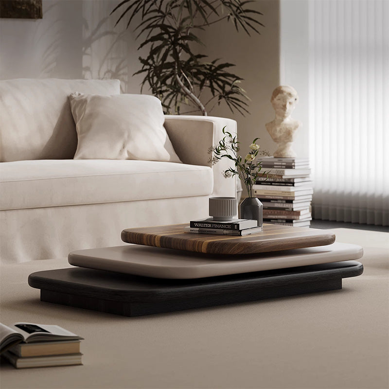 Wood grain rotating design center table