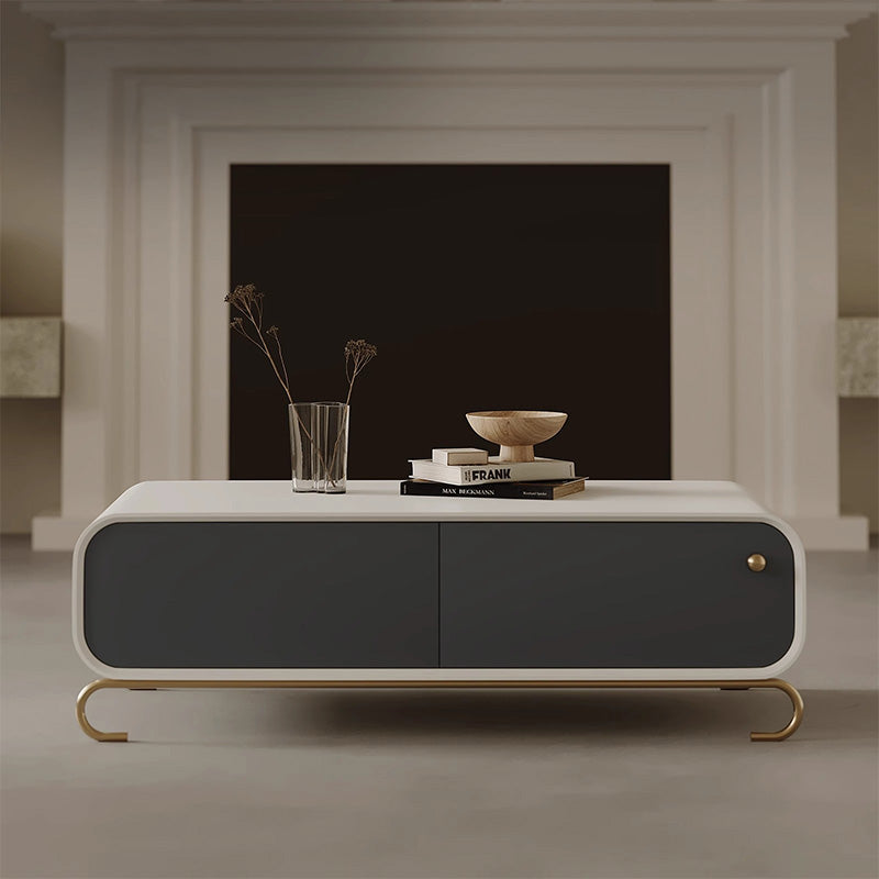 Italian modern rounded corner center table