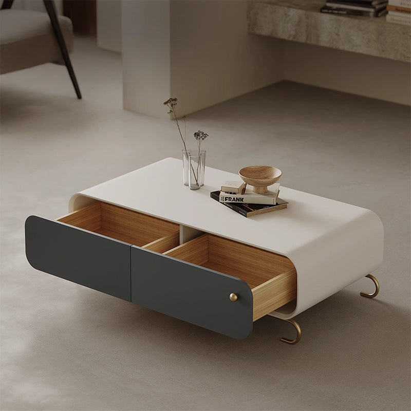 Italian modern rounded corner center table