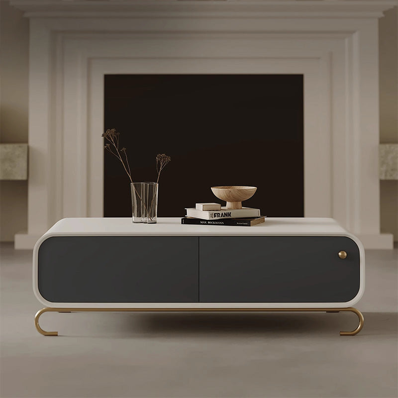 Italian modern rounded corner center table