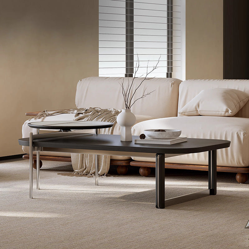 Modern black center table made from different materials
