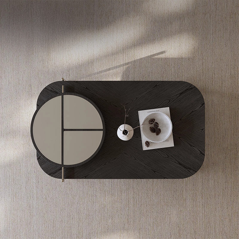 Modern black center table made from different materials