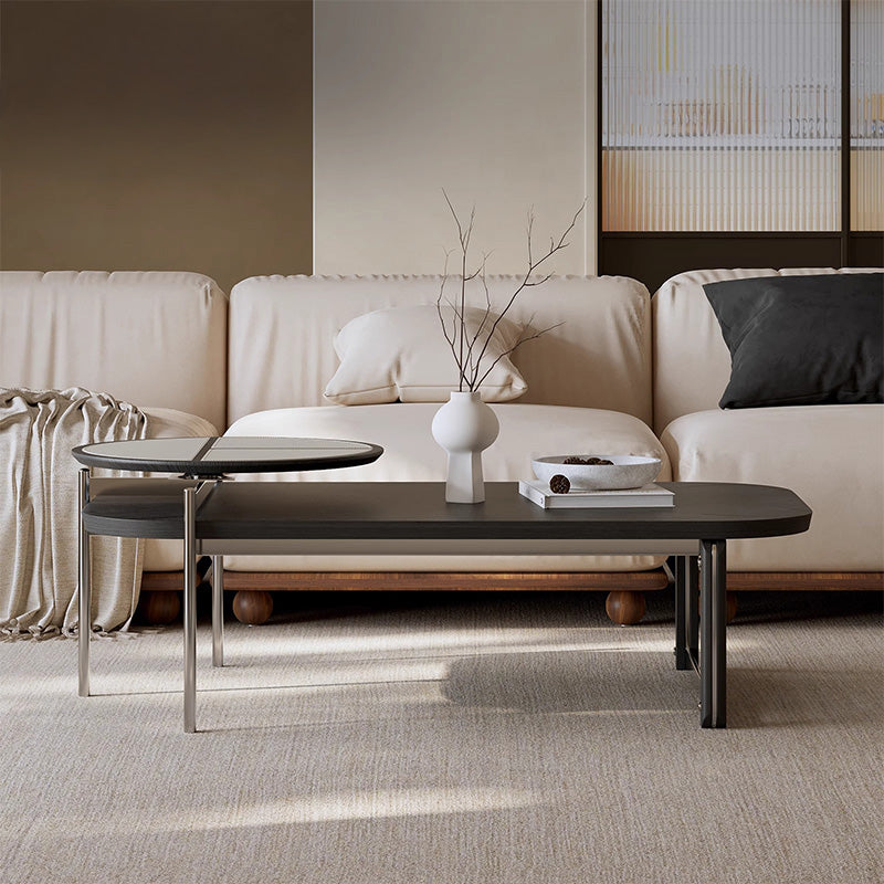 Modern black center table made from different materials