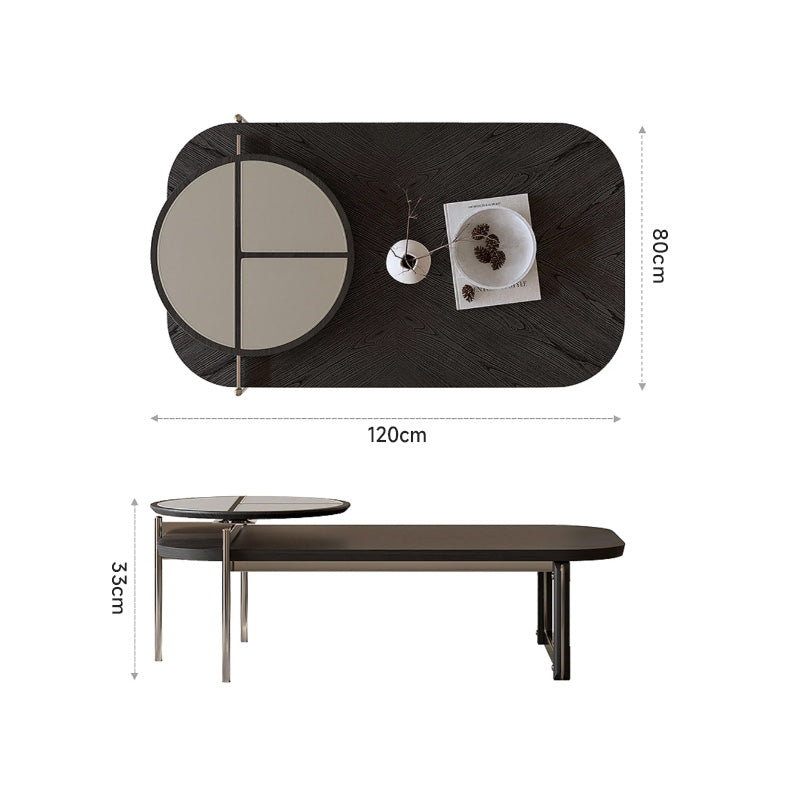 Modern black center table made from different materials
