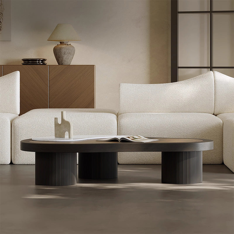 Wood grain two-tone design center table