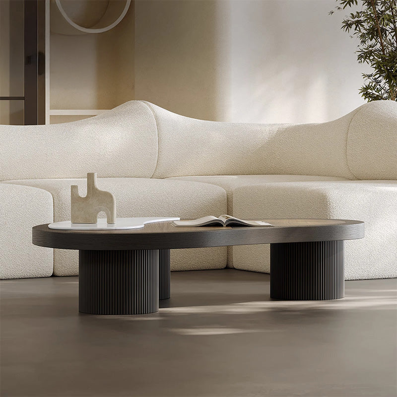 Wood grain two-tone design center table