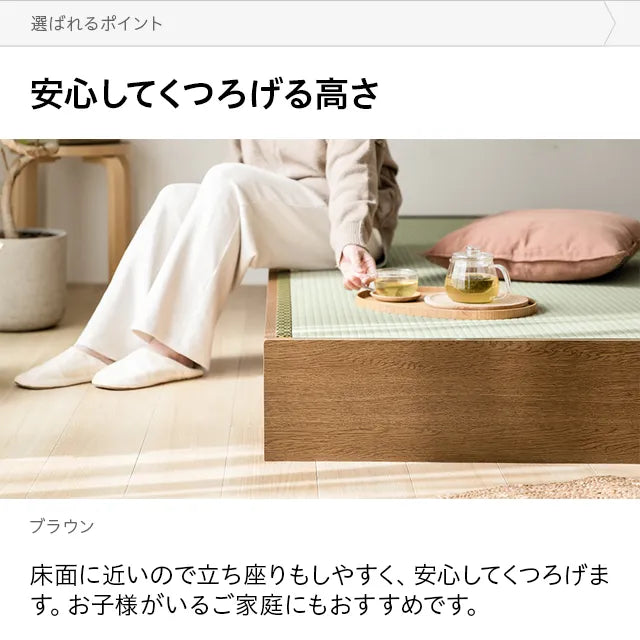 Japanese-made large-capacity storage tatami bed, semi-single