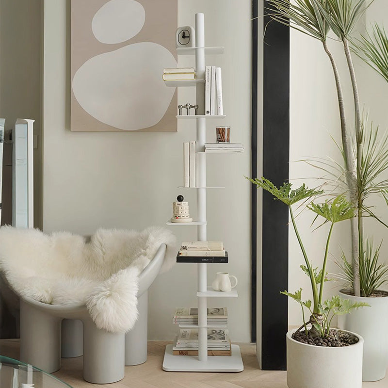 Slim rotating bookshelf