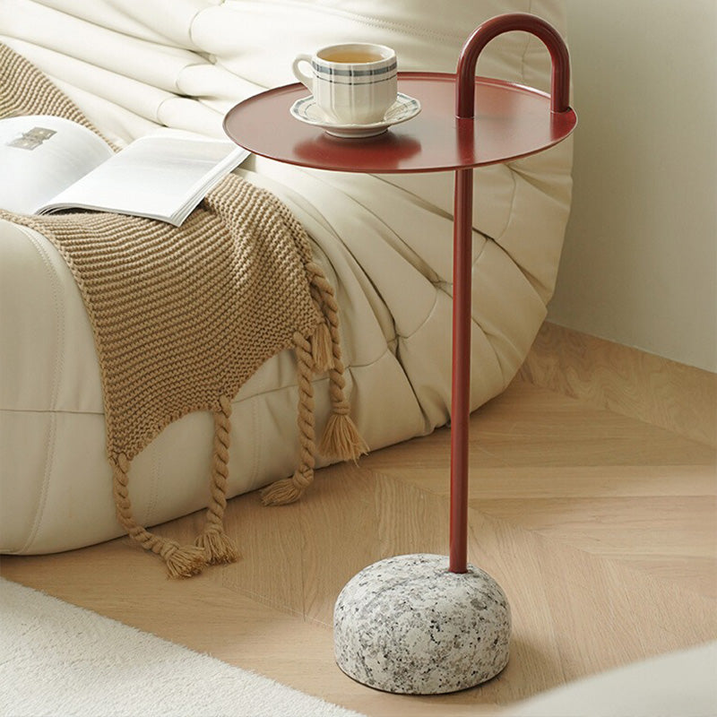 Granite Base Round Side Table