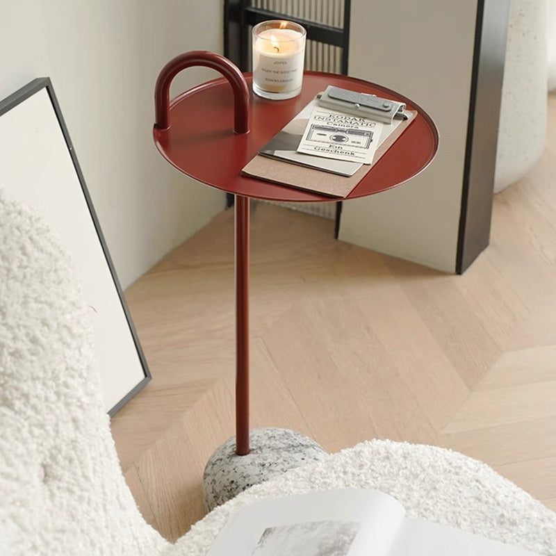 Granite Base Round Side Table