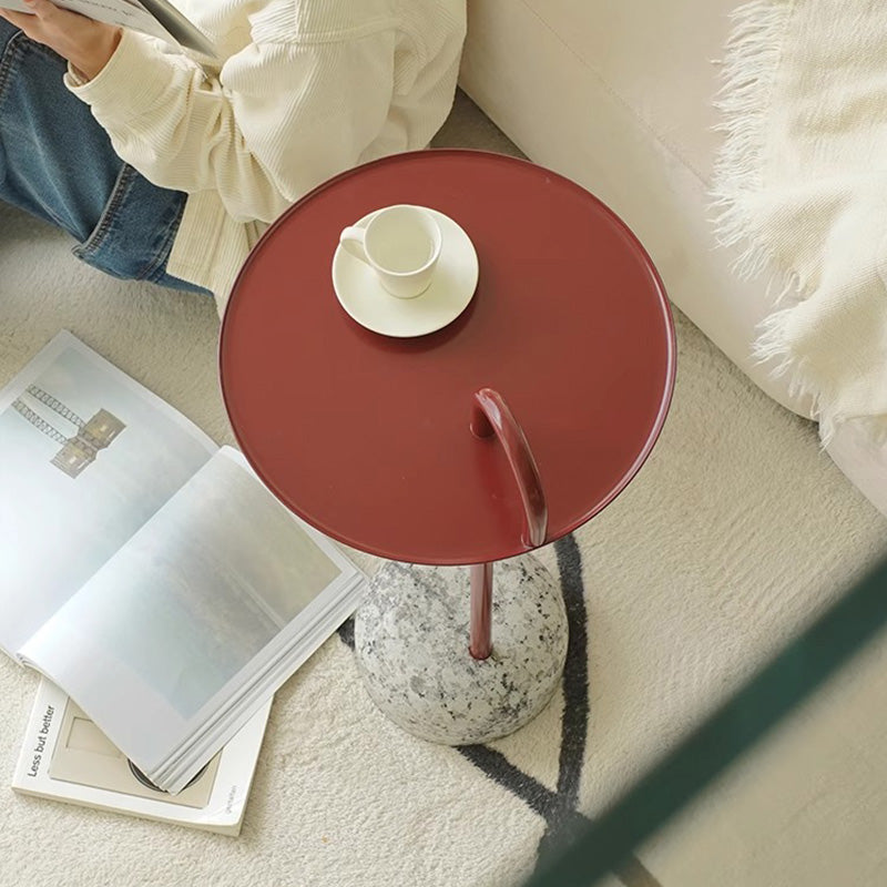 Granite Base Round Side Table