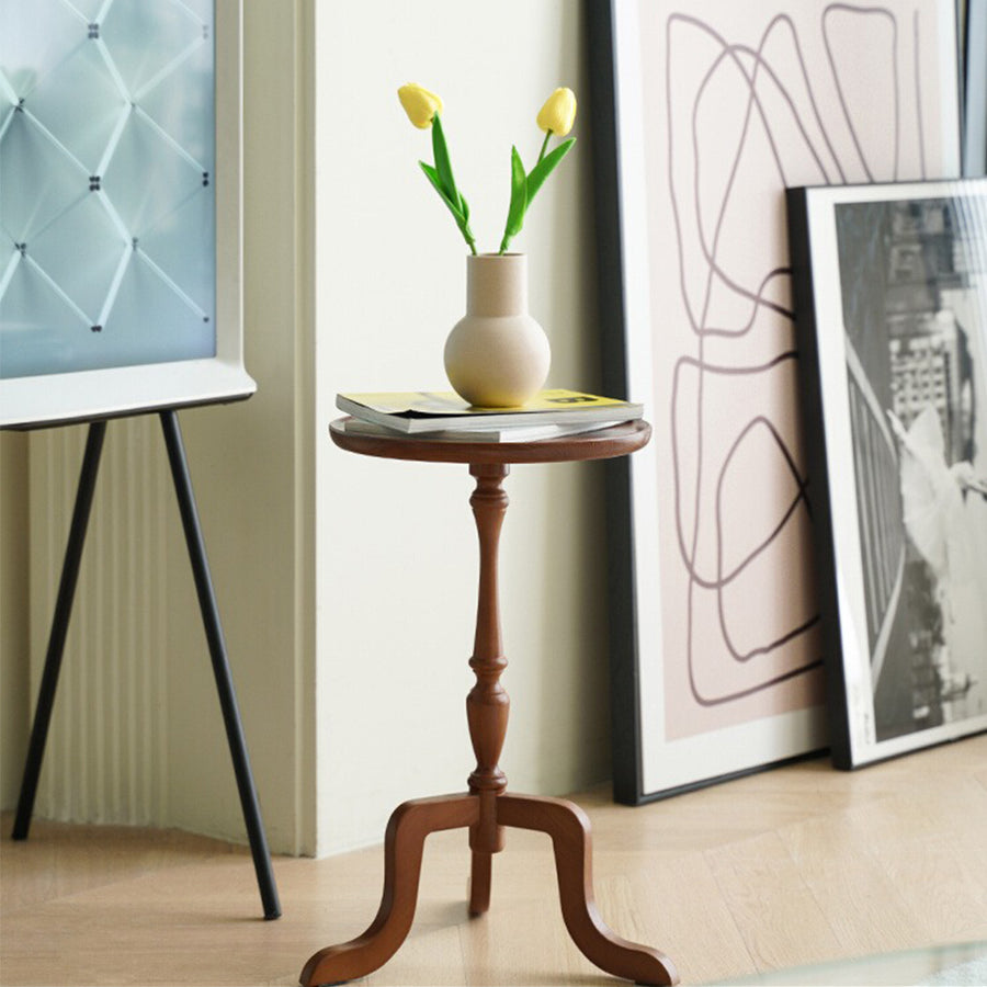 Natural wood design side table