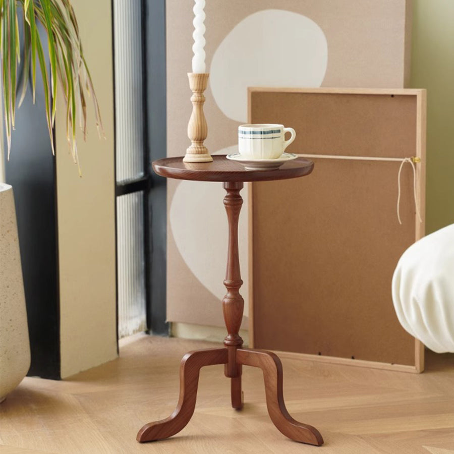 Natural wood design side table