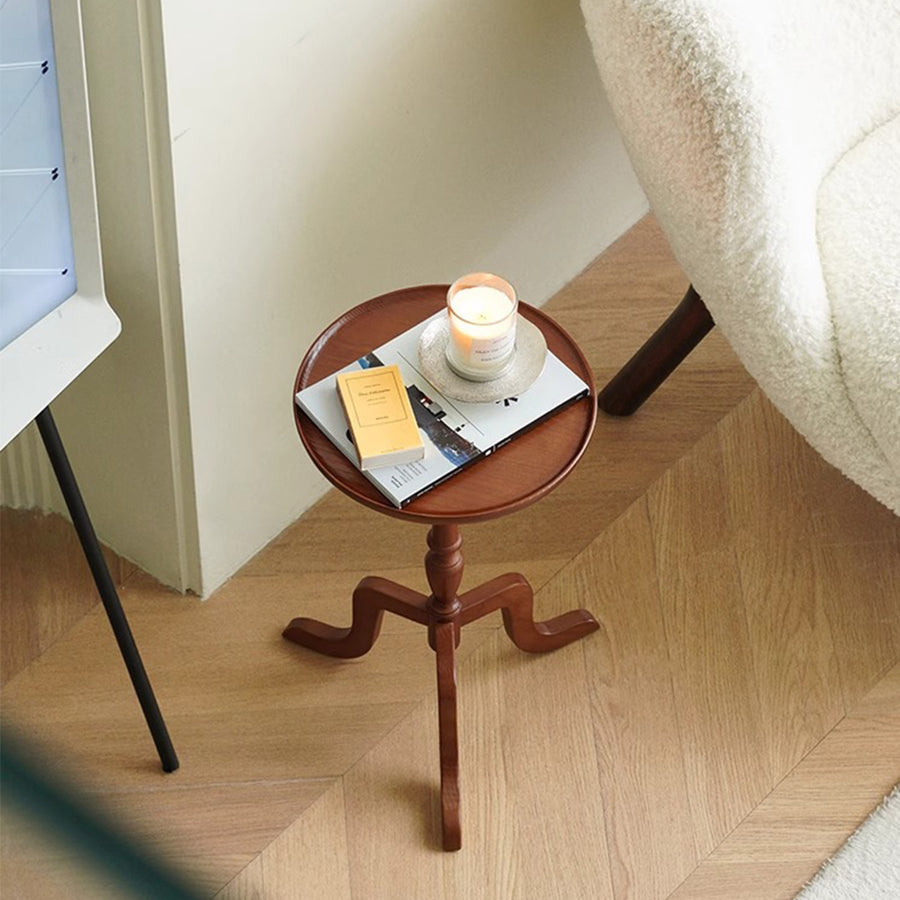Natural wood design side table