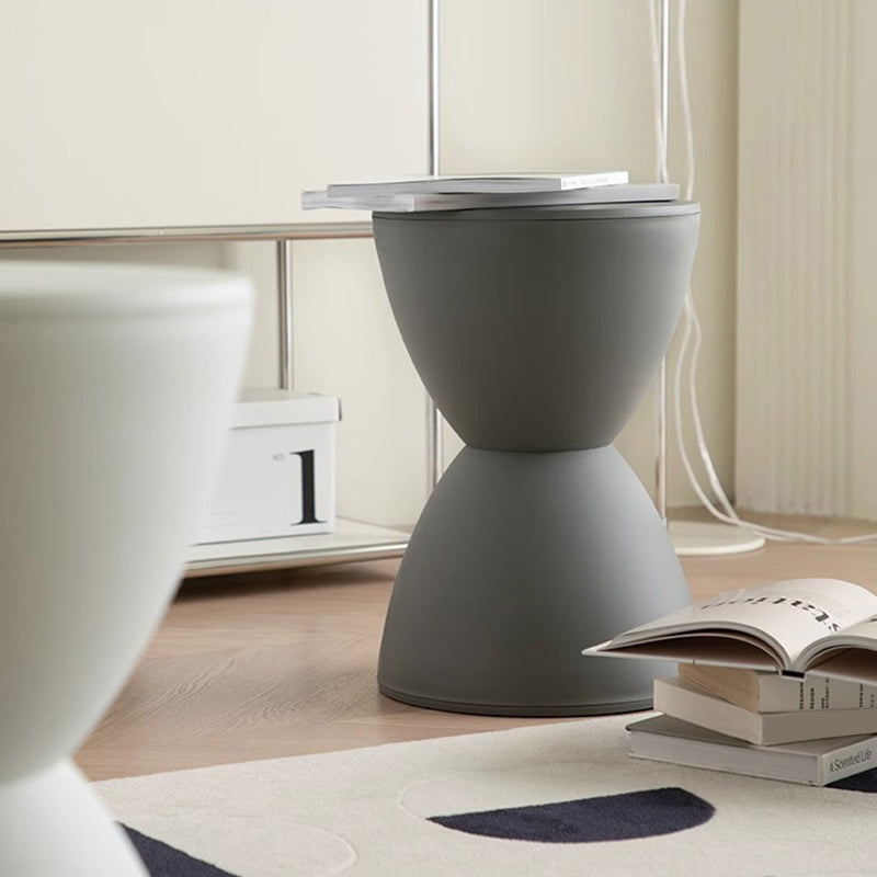 Scandinavian-style hourglass stool