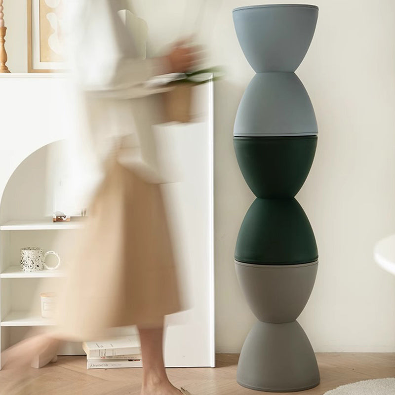 Scandinavian-style hourglass stool