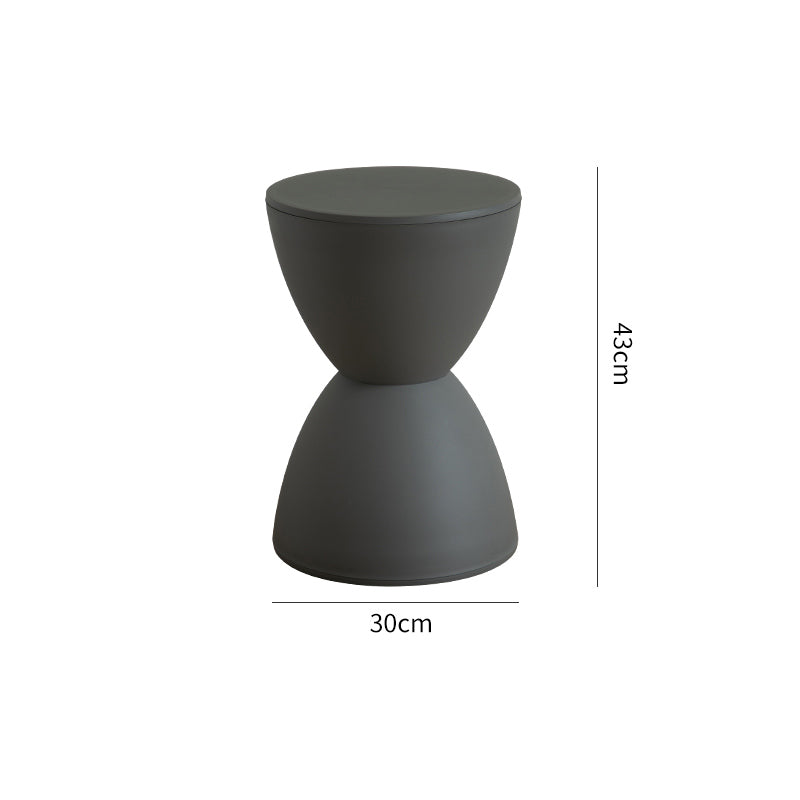 Scandinavian-style hourglass stool
