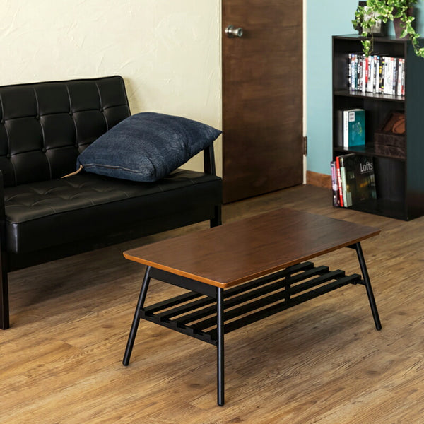 Luster Folding Table with Shelf, Folding Legs, Width 80cm