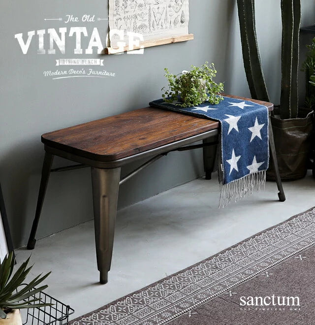 Dining bench, vintage type, available in 4 colors