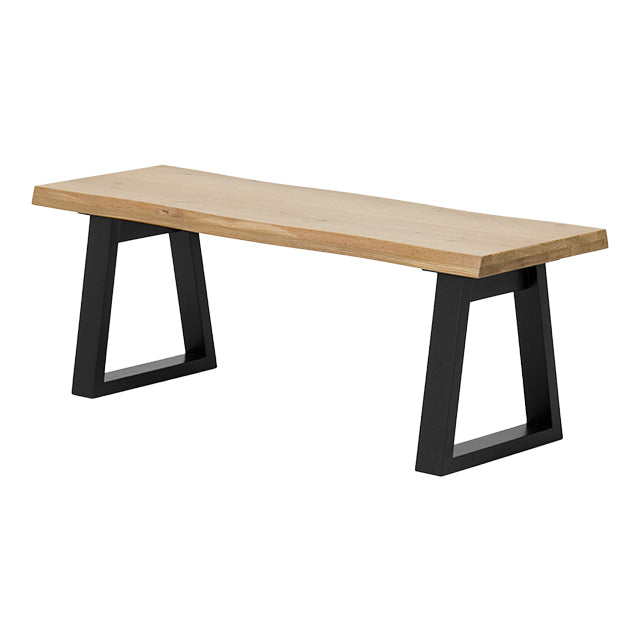 Natural wood dining bench, available in 2 colors