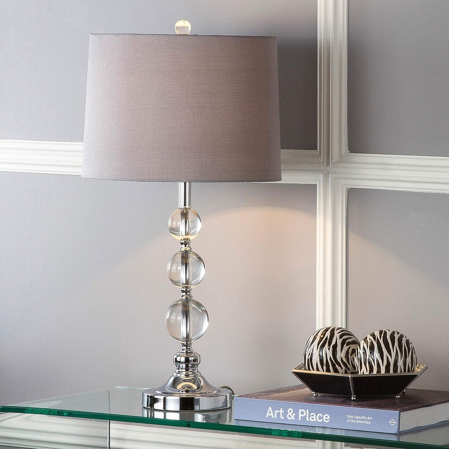 Classic Grey Shade Acrylic Table Lamp